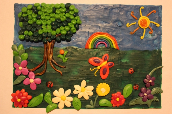 Картины из пластилина: мастер-класс «Лиса на лесной опушке»